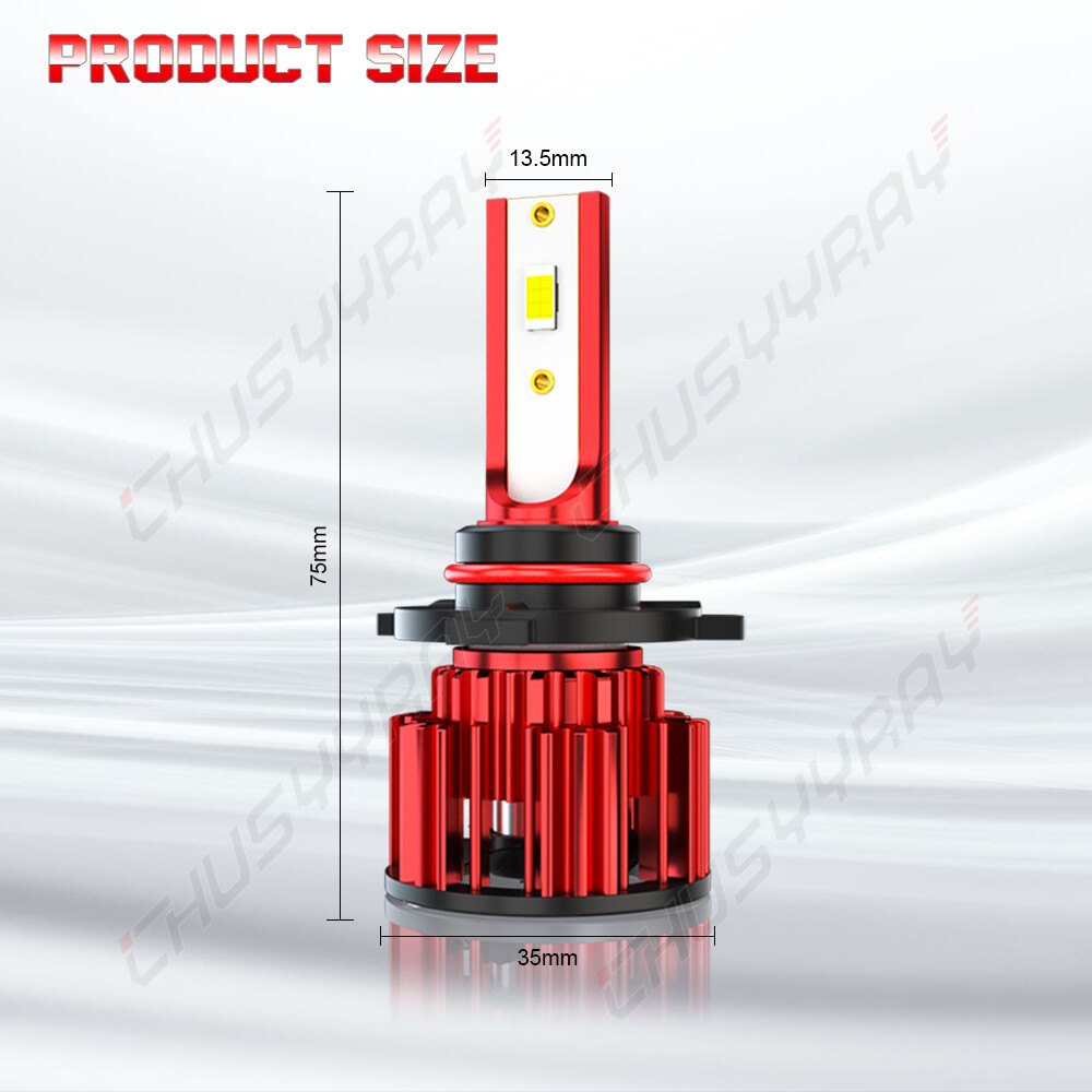 9012/HIR2 H16/5202 LED Headlight Fog Light Kit Bulbs White 6000K Plug&Play 4Pack