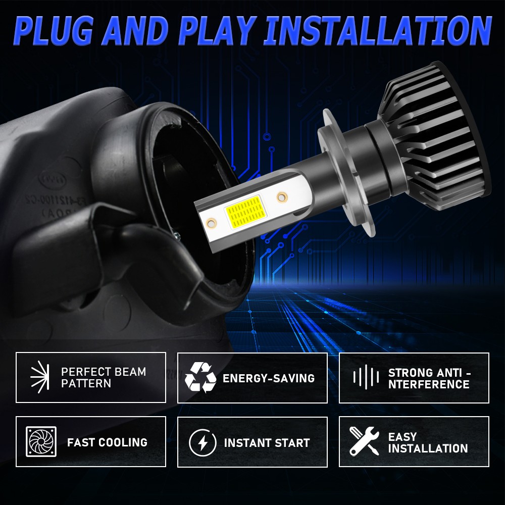For 2013-2017 Traverse 6000K LED Headlight Hi/Lo + Fog light Bulbs Combo
