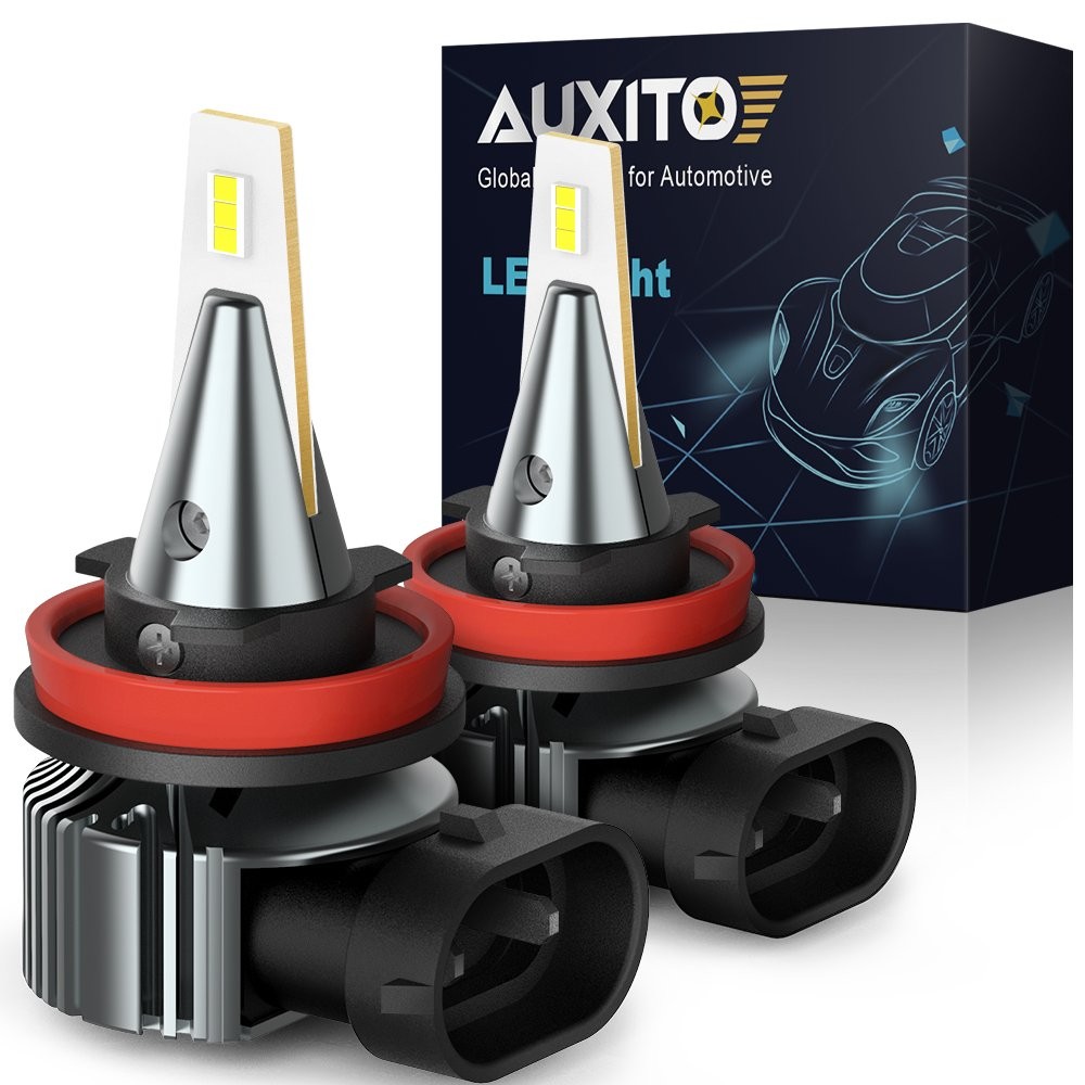 Set AUXITO H8 H11 LED Low Beam Headlight Kit + H16JP Fog Lamp Bulbs Bright White
