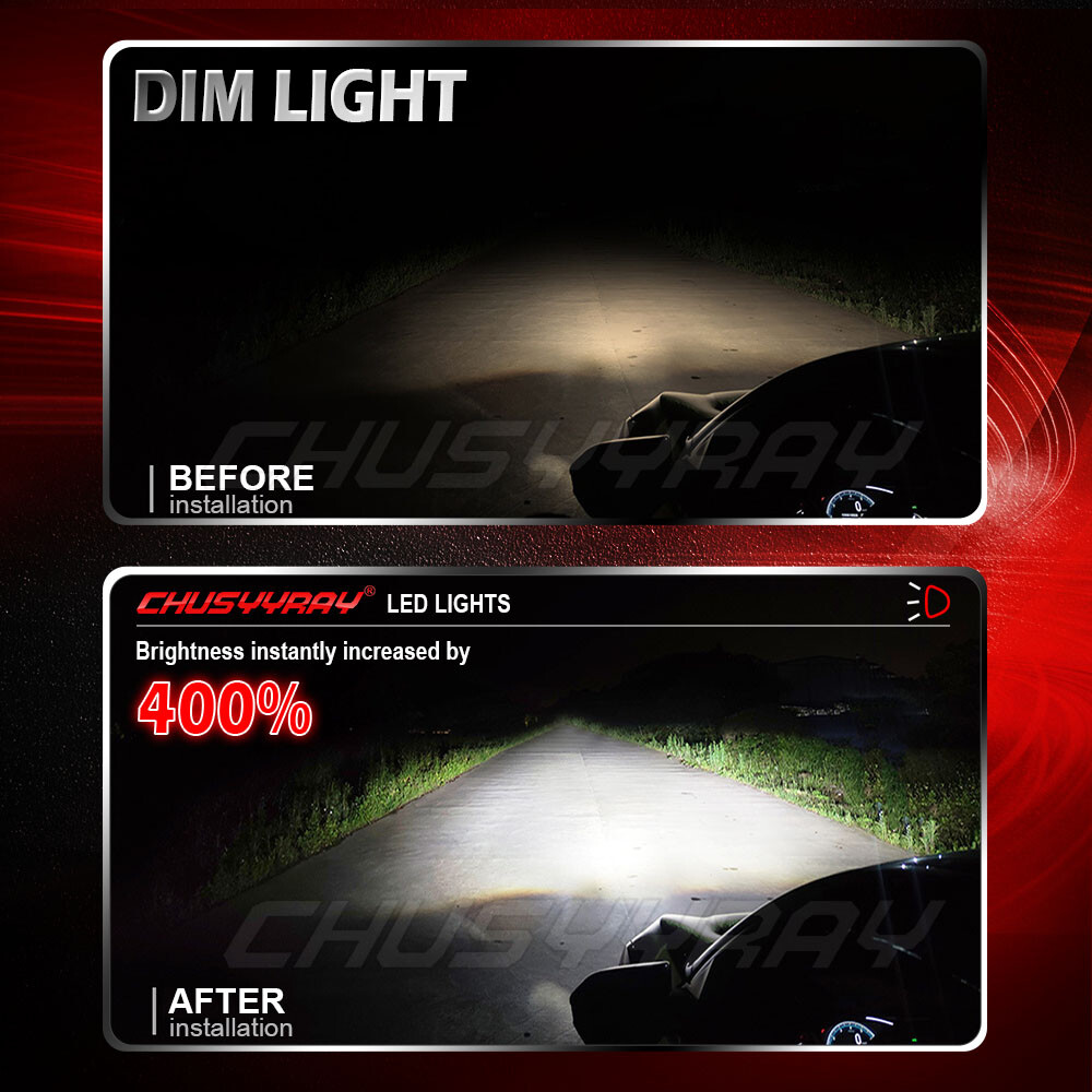 2 x 5202 H16 PS24W High Power 100W 6000K Super White LED Fog DRL Lights Bulbs