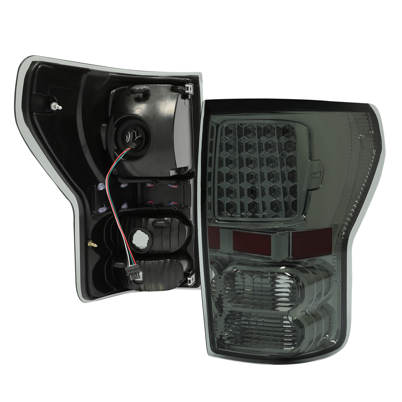 Pair LED Tail Lights Brake Lamps Smoke Lens For Toyota Tundra Pickup 2007-2013
