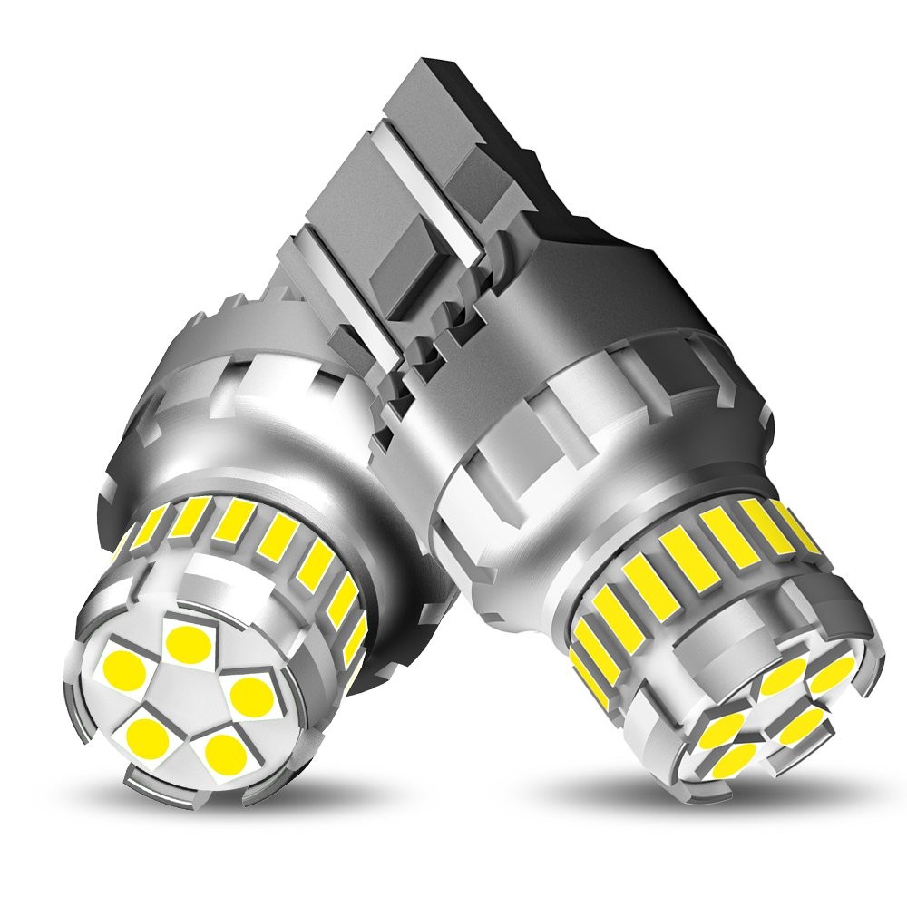 7443 LED Bulbs Error Free CANBUS Brake Tail Light White 6500K 2400LM 2-10X
