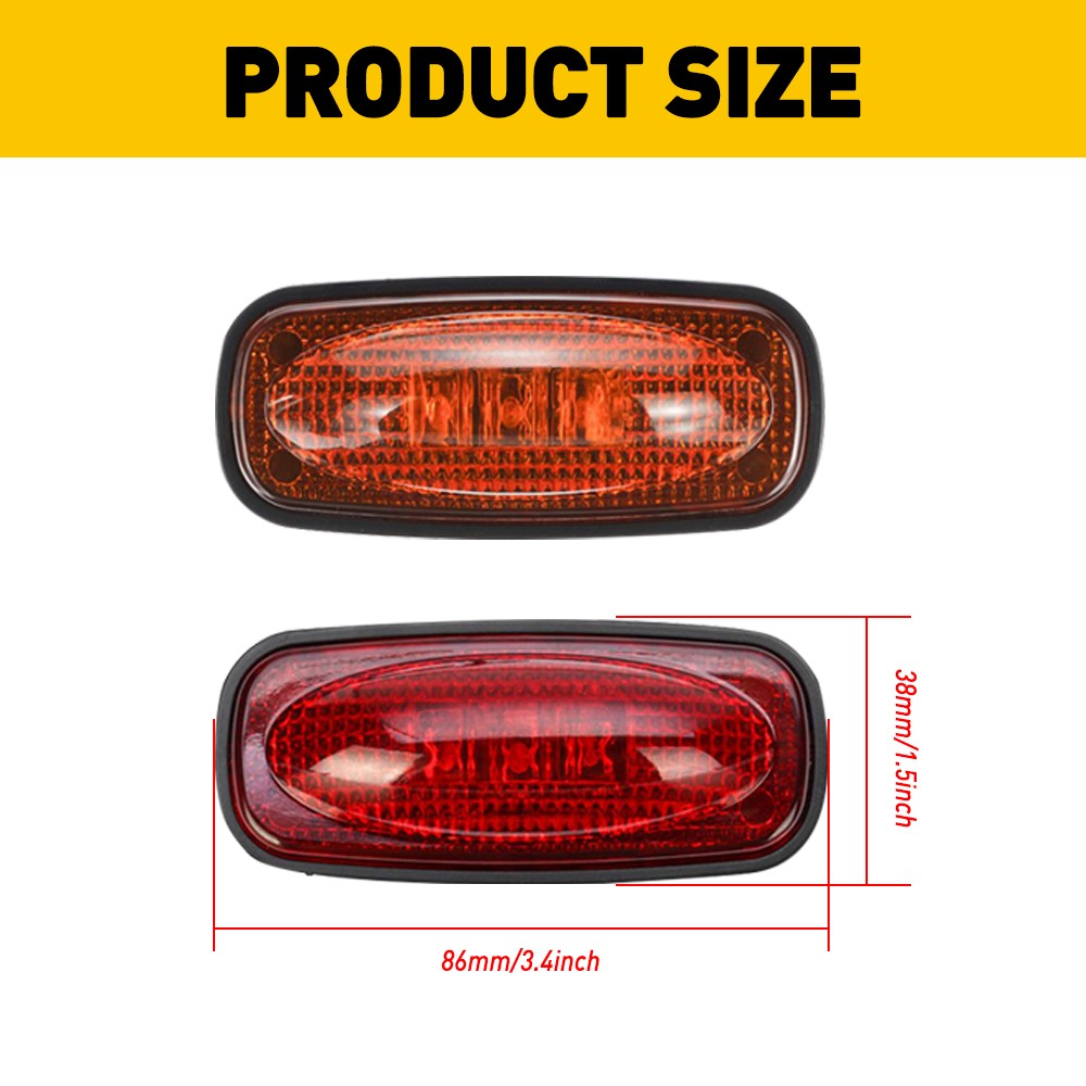 Fit 2010-2018 Ram 2500HD 3500HD Dually LED Rear Fender Side Marker Lights 4PC EE