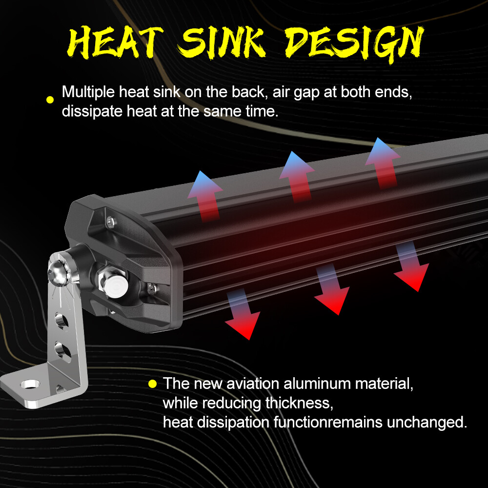 Slim Curved 20 26 32 38 44 50″ LED Light Bar Single Row Off Road Driving ATV SUV