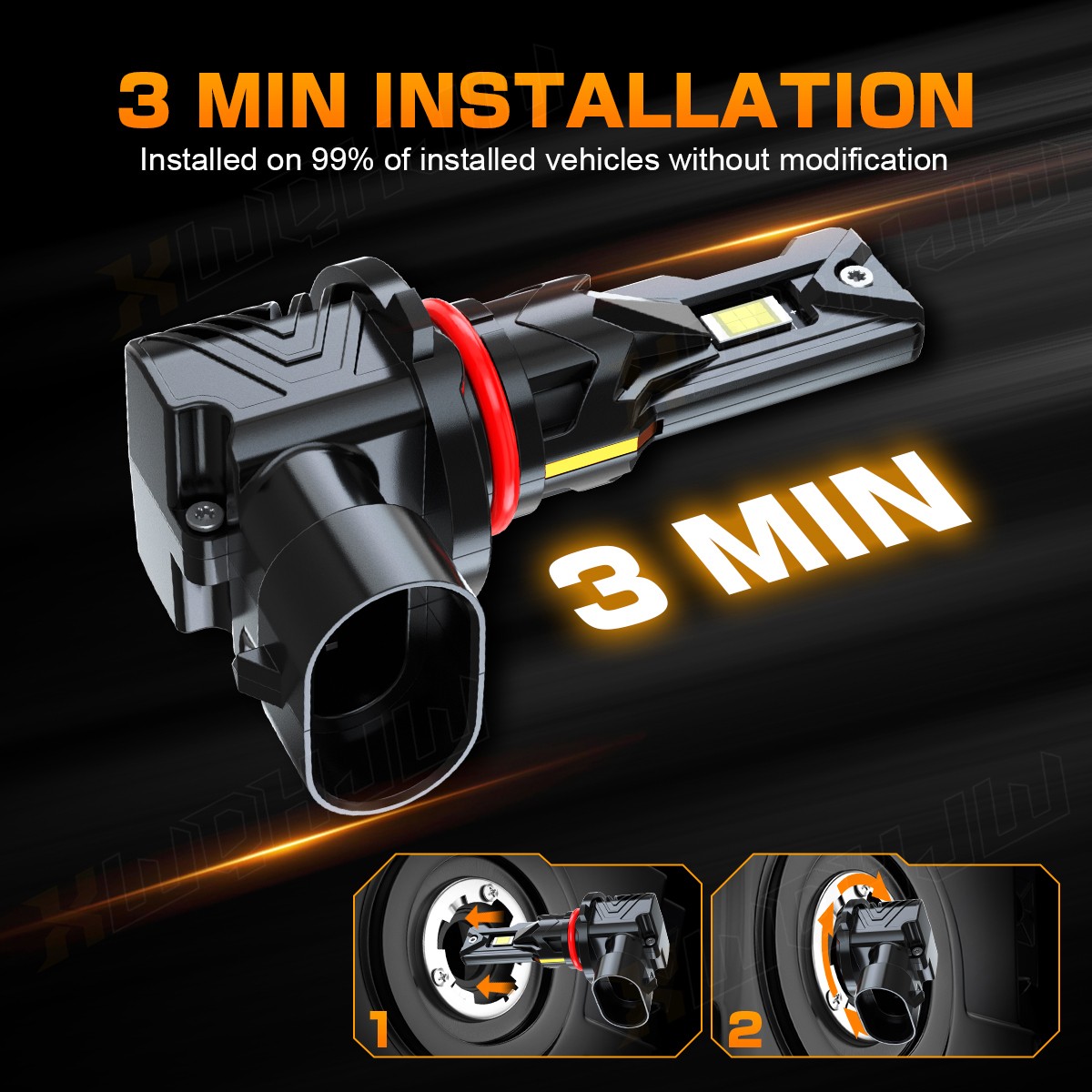 9005+9006 H11 LED Combo Mini Headlights Bulb Kit Hi-Low Beam 8000K 160W