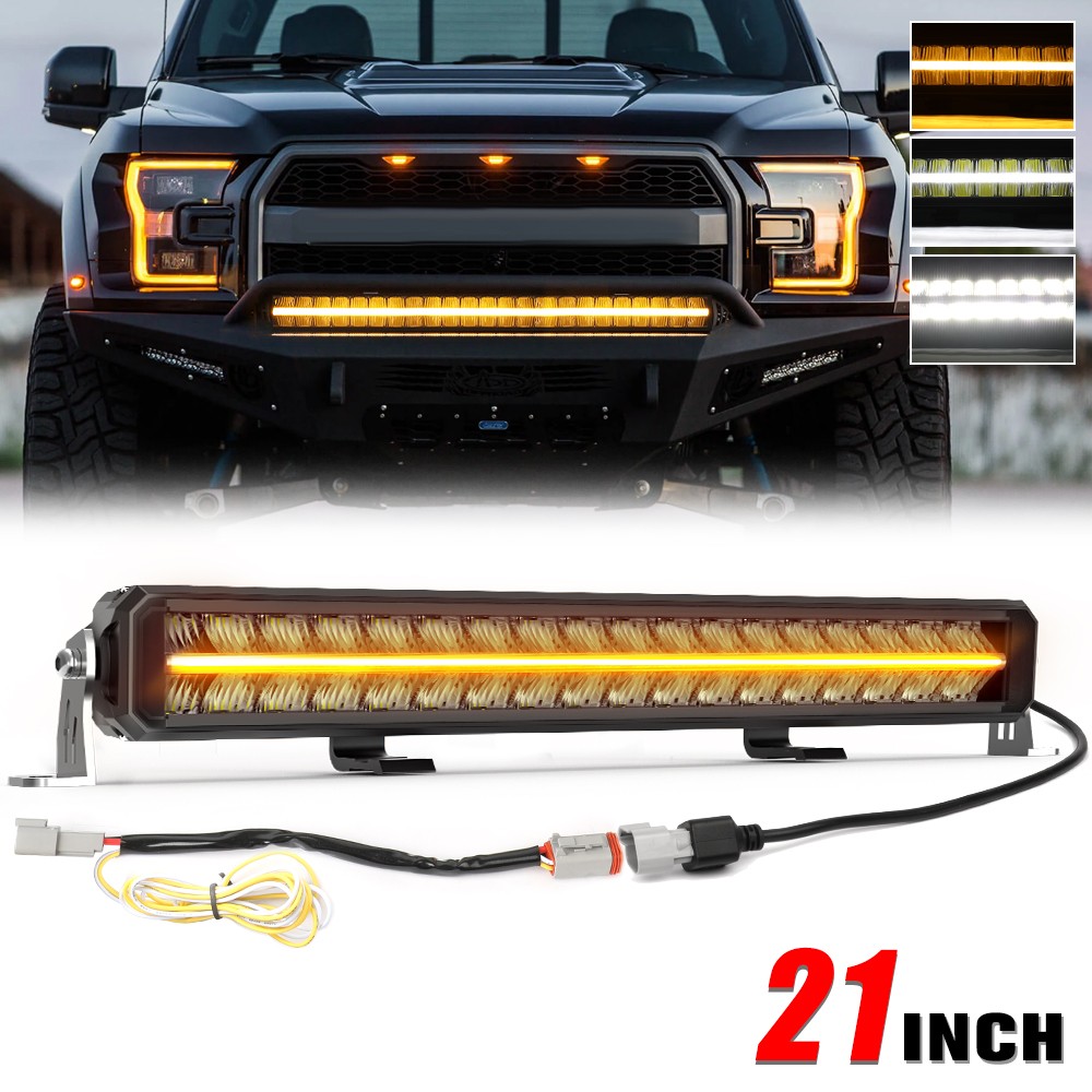 12V-24V Night Blazer 22″ Dual Row LED Light Bar With DRL Park Light Function 20″
