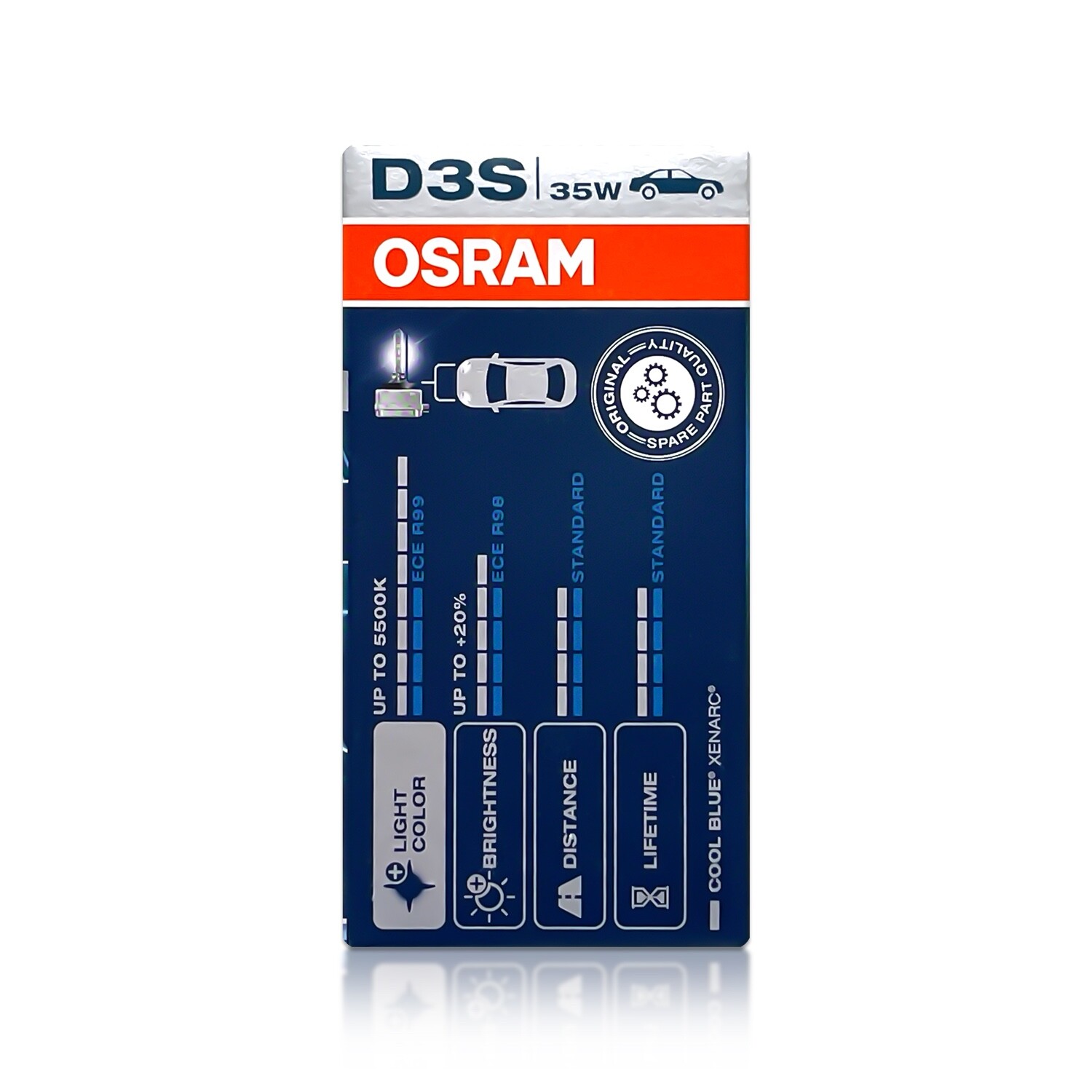D3S Osram 66340CB COOL BLUE HID Headlight Bulbs | Up to 5500K | Pack of 2