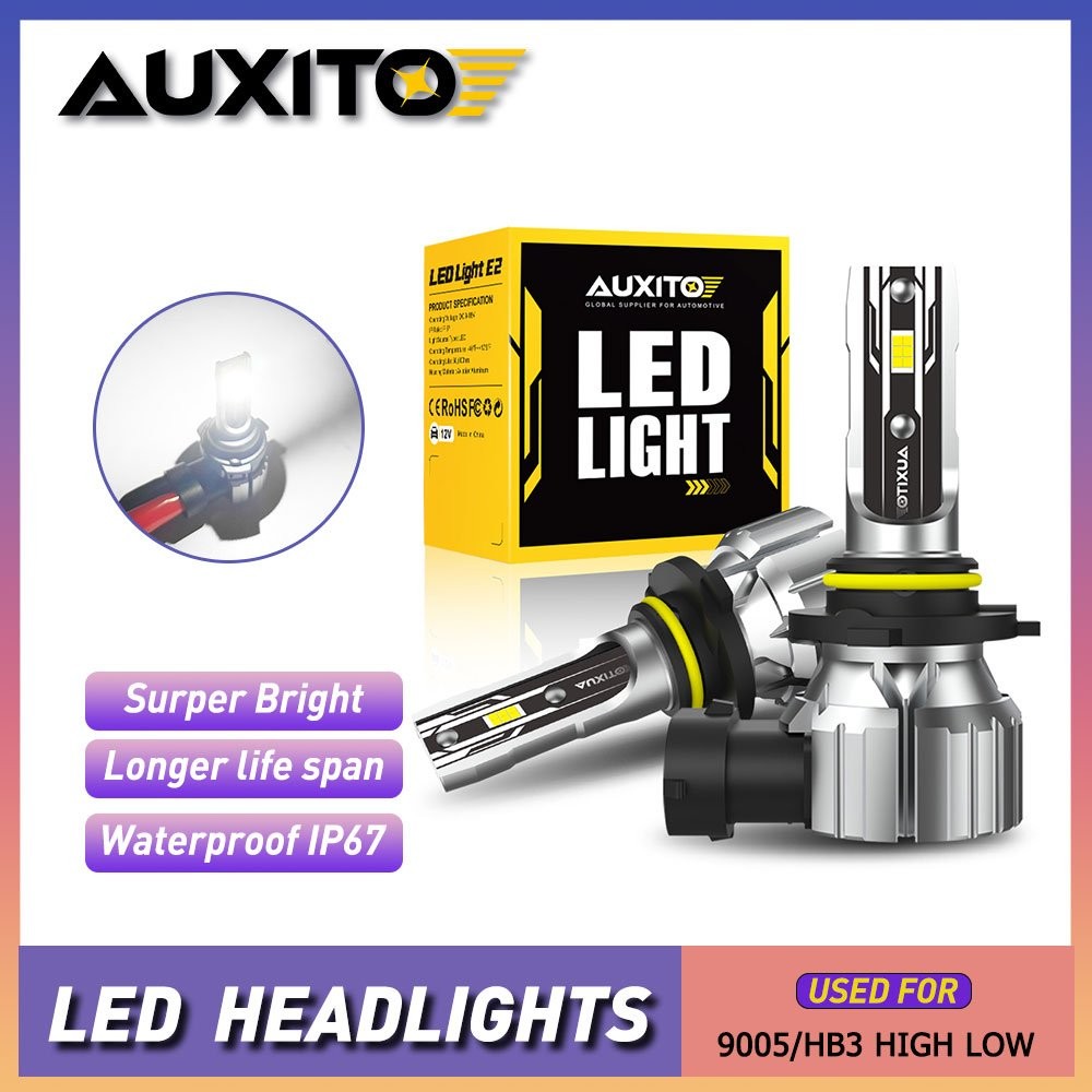 AUXITO CANBUS 40000LM 6500K White 60W HB3 9005 LED Headlight Bulb High Low Beam