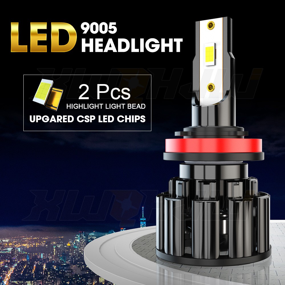 2pcs H11 LED Headlight Low Beam Bulb 5000K 6000LM