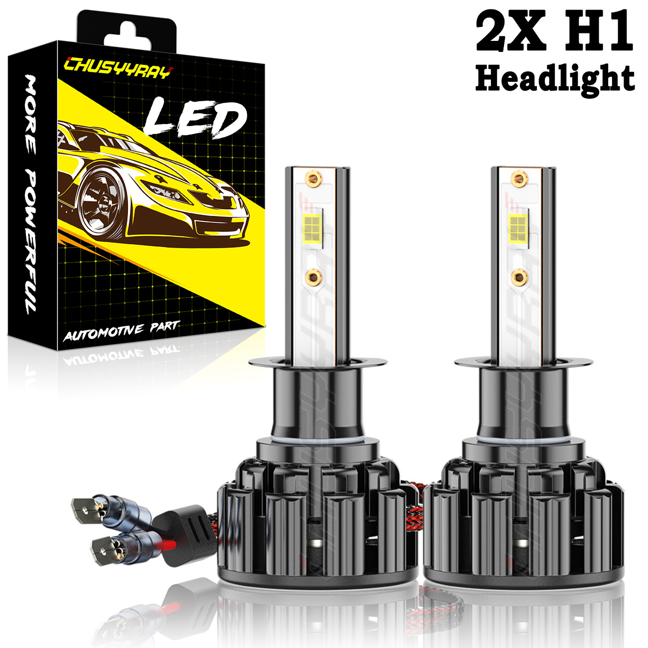 2Pcs NEW CSP LED Headlight Bulbs Super power combo For BMW E30 E34 E24 E36 E38