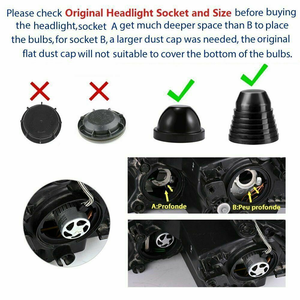 Plug &play 9005 HB3 LED Headlight Kit 2200W 330000LM Hi/Lo Beam Bulb 6000K White