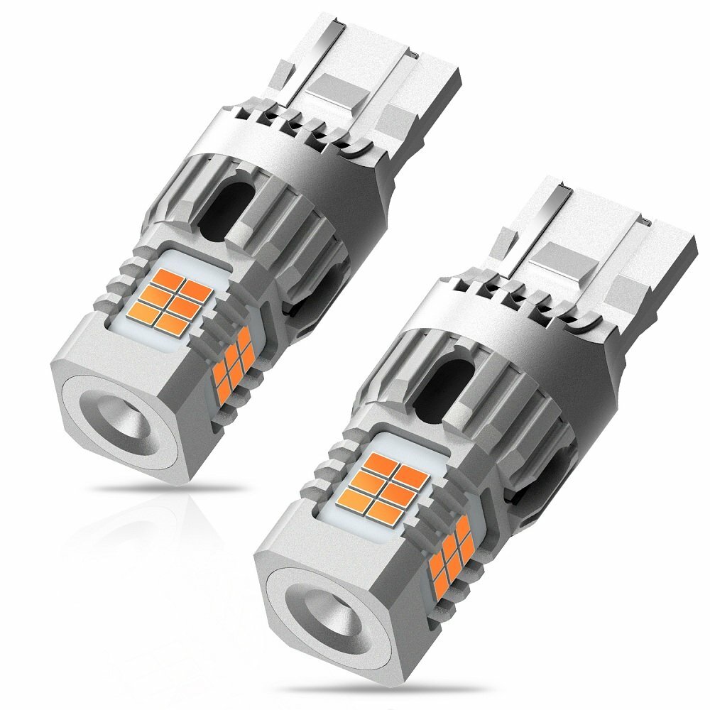 AUXITO 7443 7440 W21W LED Turn Signal Light Bulb Amber Yellow 23SMD Super Bright