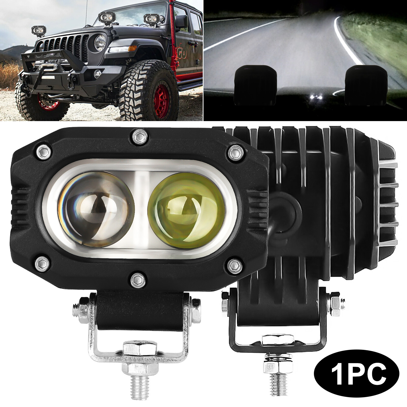 4inch 720W LED Work Light Car Spot Bar Off road Fog Lamp 4WD UTE ATV SUV Truck