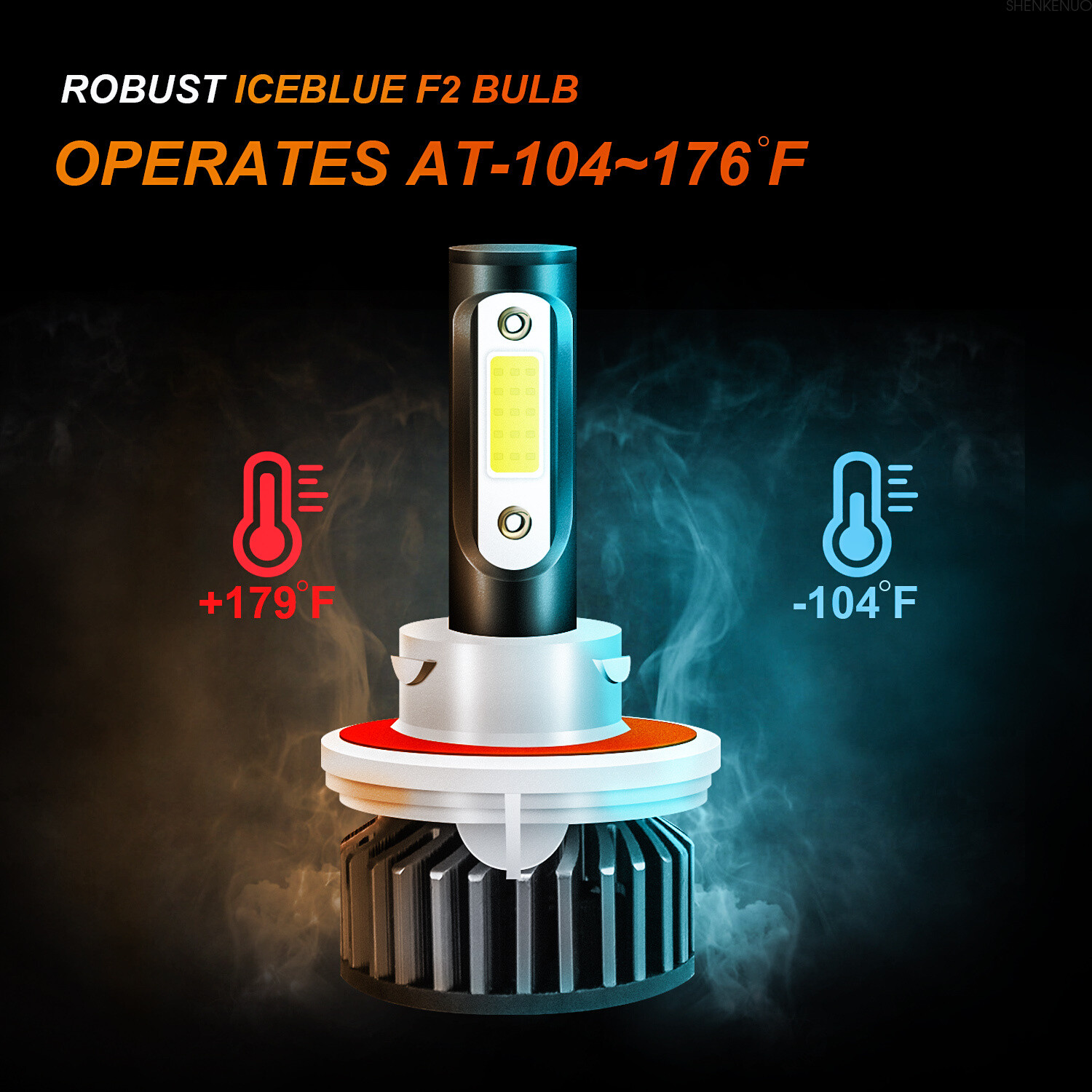 For Jeep Gladiator 2020-2022 6000k LED white Headlight hi/low+Fog Light Bulb Kit