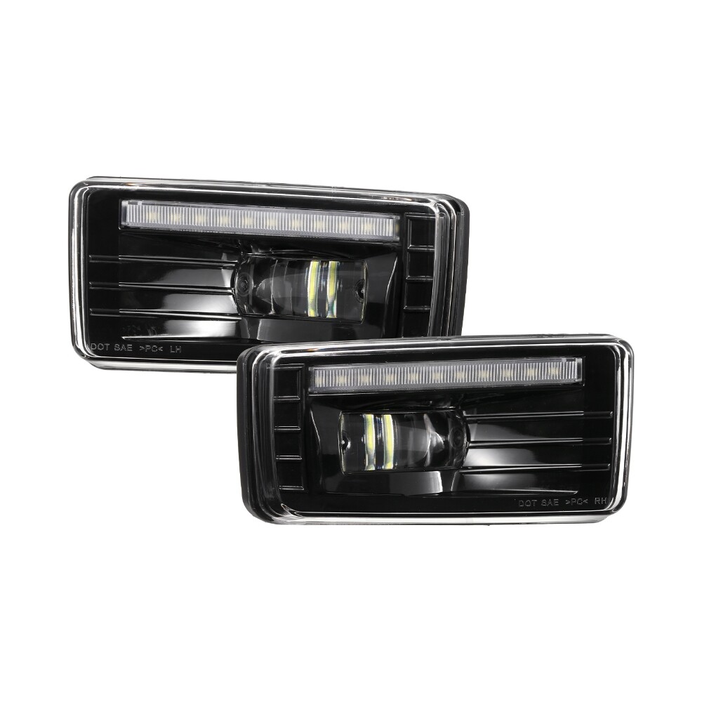 AUXBEAM LED Fog Lights w/ DRL Driving Lamp for Chevy Silverado 1500 2500 3500 HD