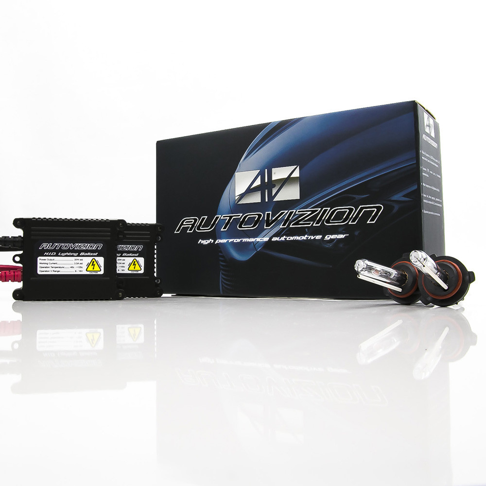 Autovizion 9005 HB3 10000K Brilliant Blue HID Xenon Slim Kit 35 Watts High Beam
