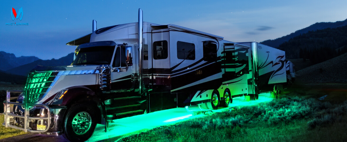 RGBW Underglow Light Bar, Exterior Neon Accent Underbody LED Light Strip Tube US