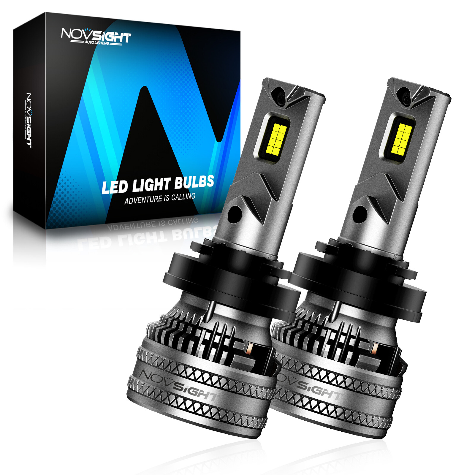 2pcs H11 LED Headlight Super Bright Bulbs Kit 6500K White 60000LM High/Low Beam