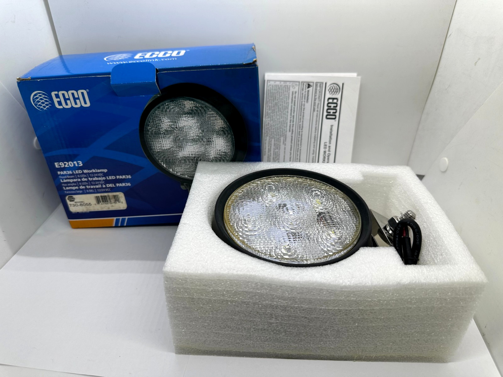 ECCO E92013 Round LED Spot & Flood Beam Work Light for Truck Tractor SUV