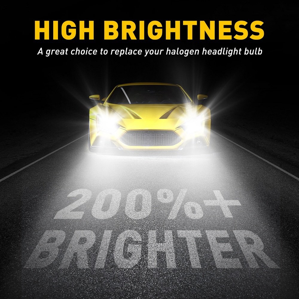 2-sides 9003 H4 HB2 LED Headlight Bulbs Kit High Low Beam 6500K 2400000LM Bright