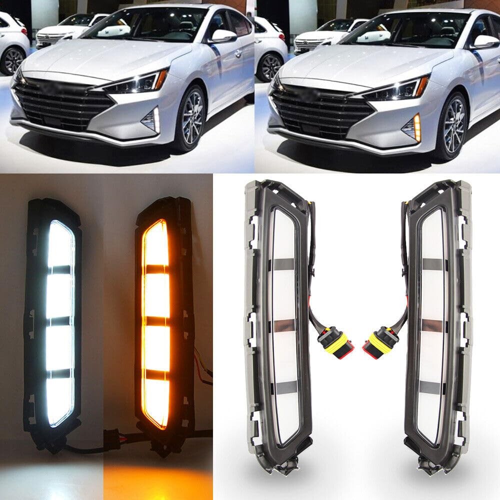 Dreamseek LED DRL for Hyundai Elantra 2019 2020 Daytime Running Light Driving…