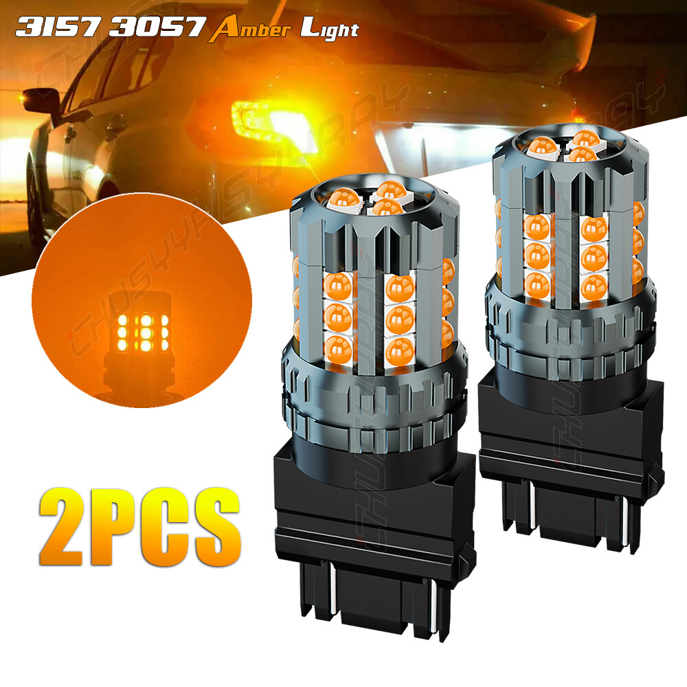 3000K Amber LED Bulbs 3157A For Ram 1500 2500 3500 Turn Signal Light