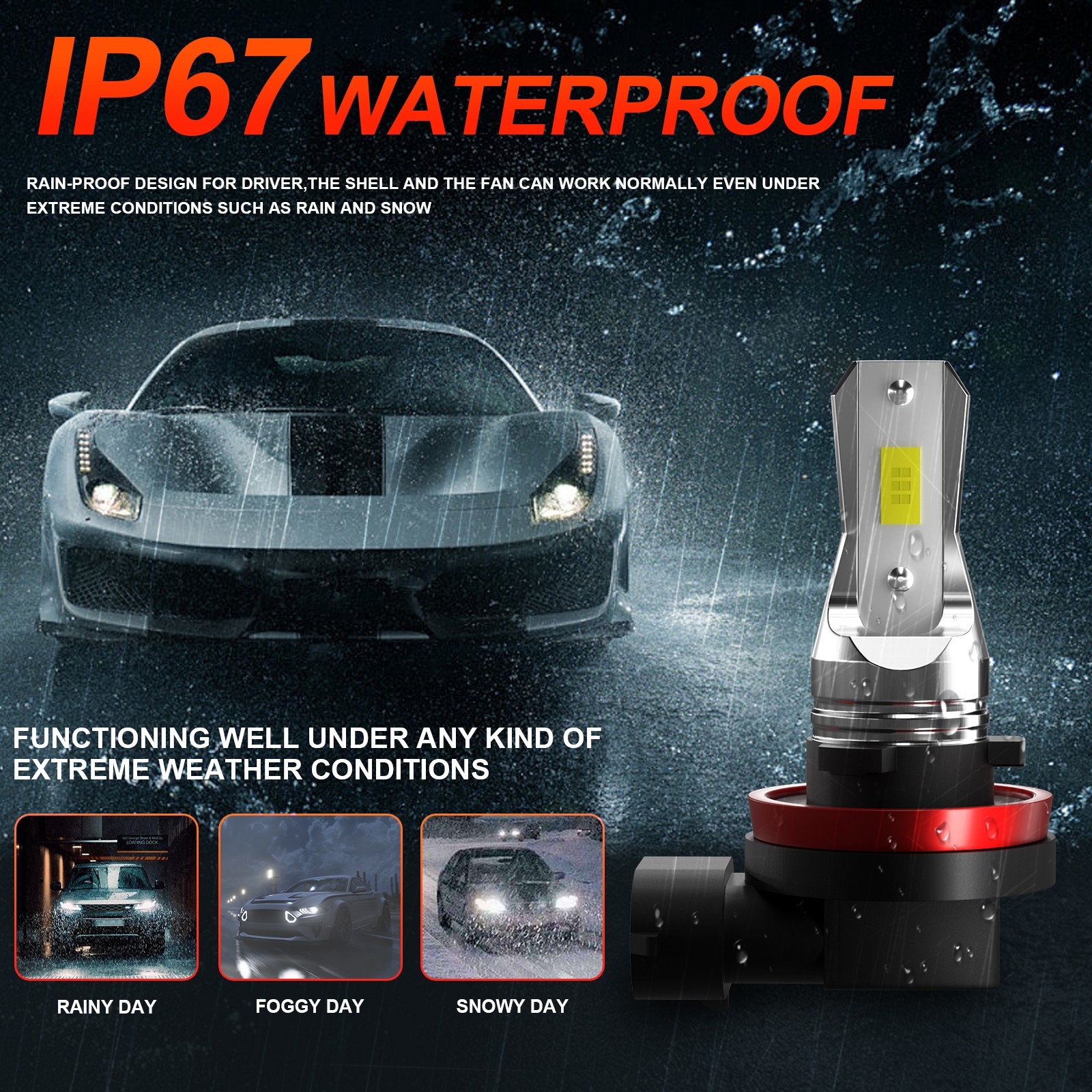 Super White Bright H7 H11 H11 LED Headlight Fog Light Bulbs Kit Replace Halogen