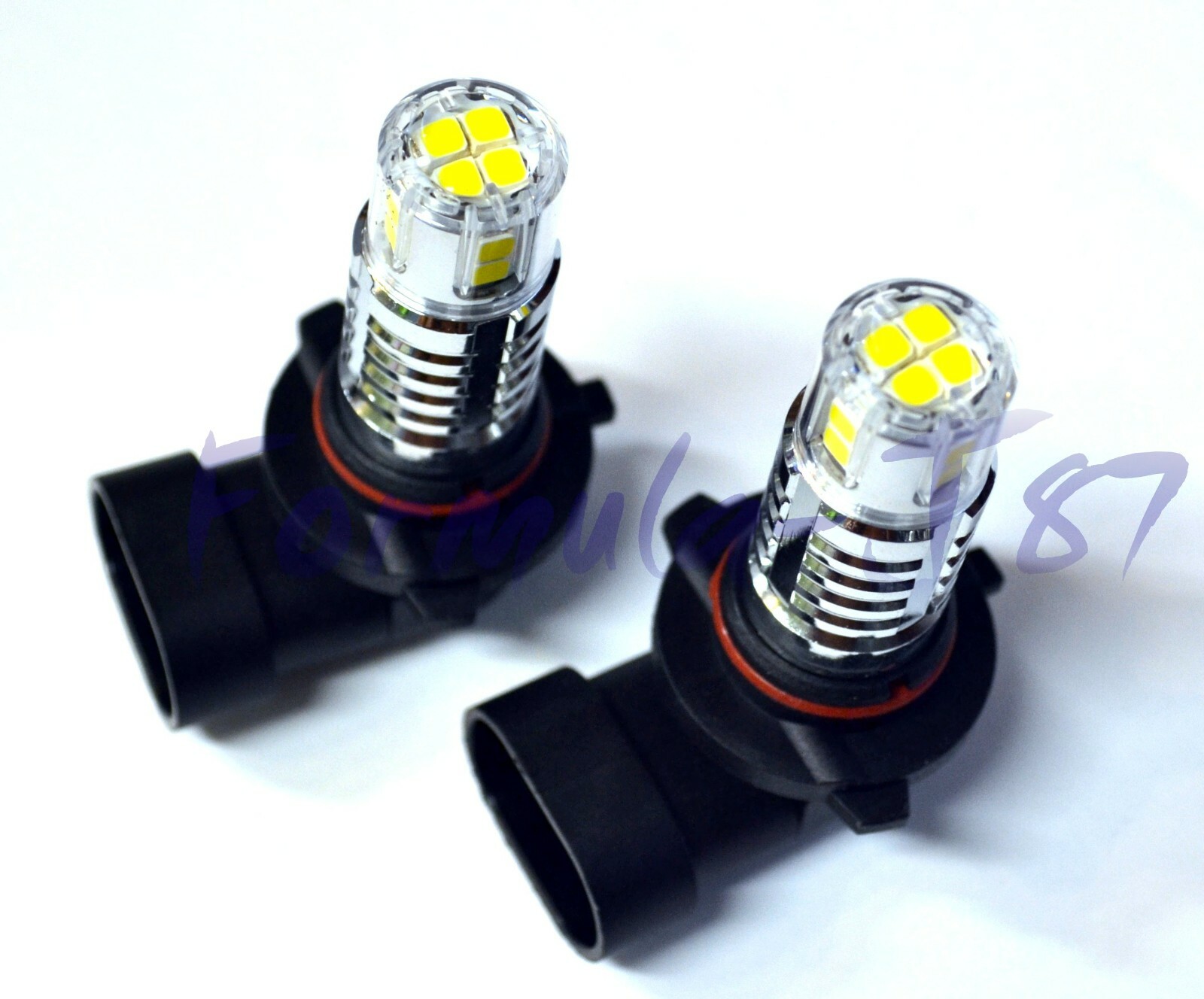 LED 20W H12 9055 White 4300K Two Bulbs Fog Light Replacement Plug Play Upgrade