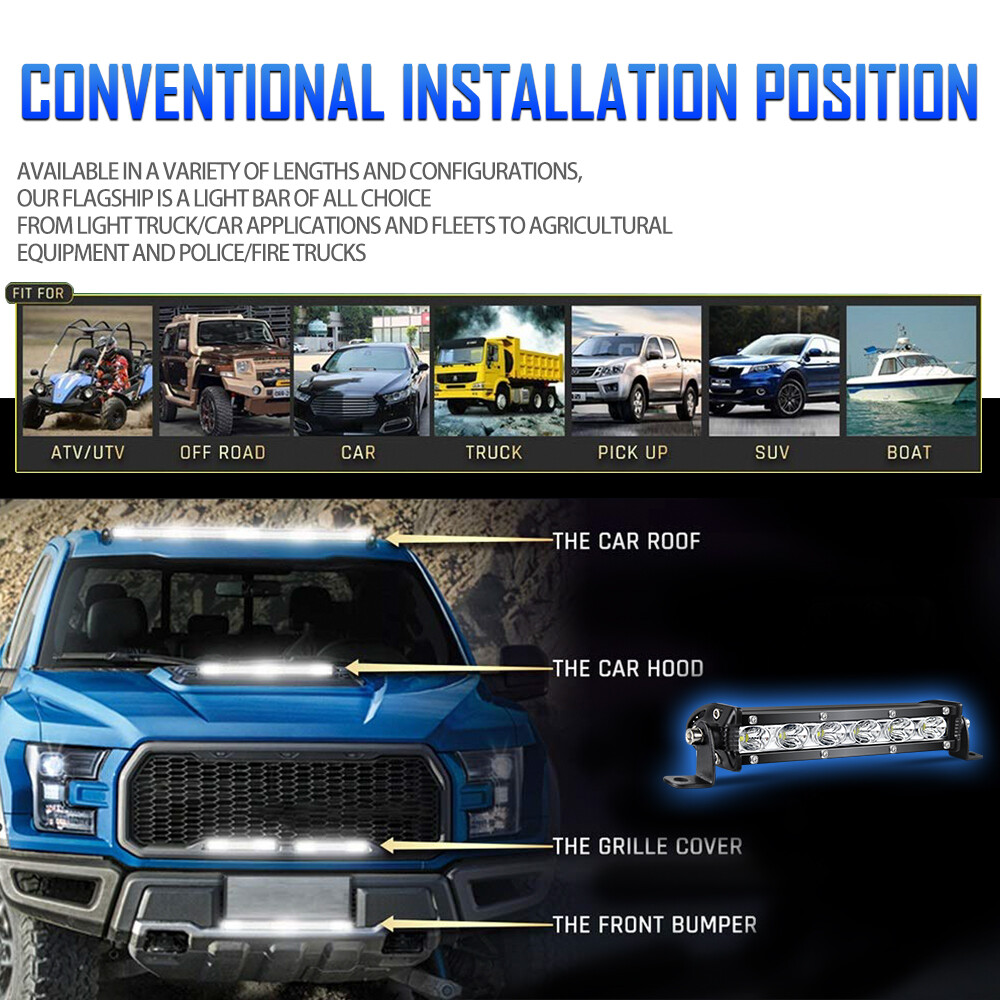 38 inch 720W Single Row Bumper LED Light Bar for GMC ATV Truck 234W 37″ 39″