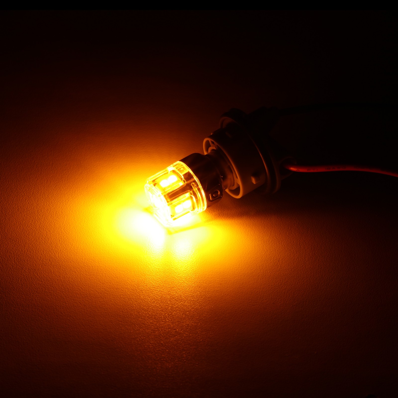 AUXBEAM Canbus 1156 BA15S LED Turn Signal Light Bulb Error Free 3000K Amber