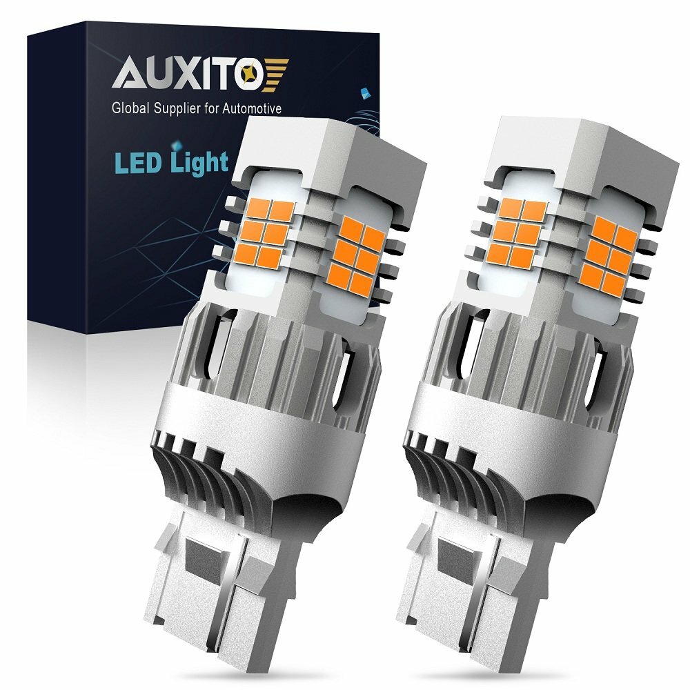 AUXITO 7443 7440 W21W LED Turn Signal Light Bulb Amber Yellow 23SMD Super Bright
