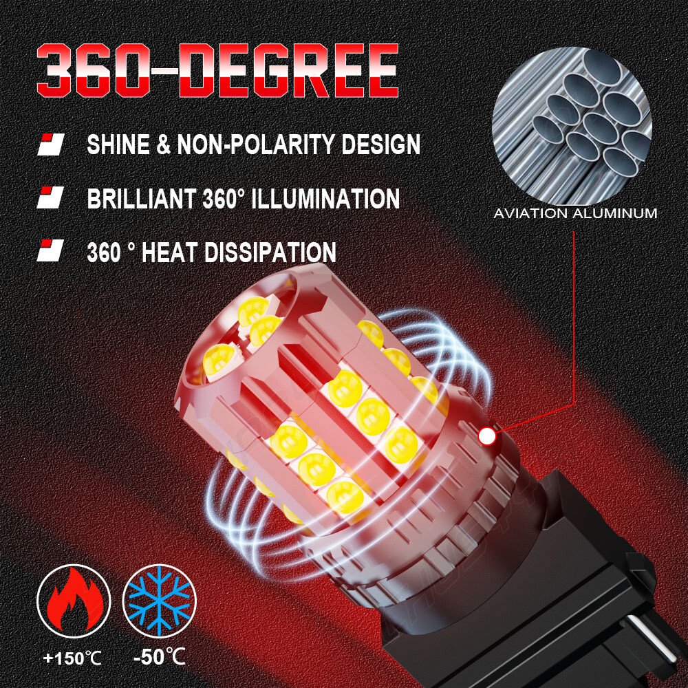 1400LM White 3157 LED Reverse Backup Light Bulbs for 2007-2017 Jeep Wrangler JK