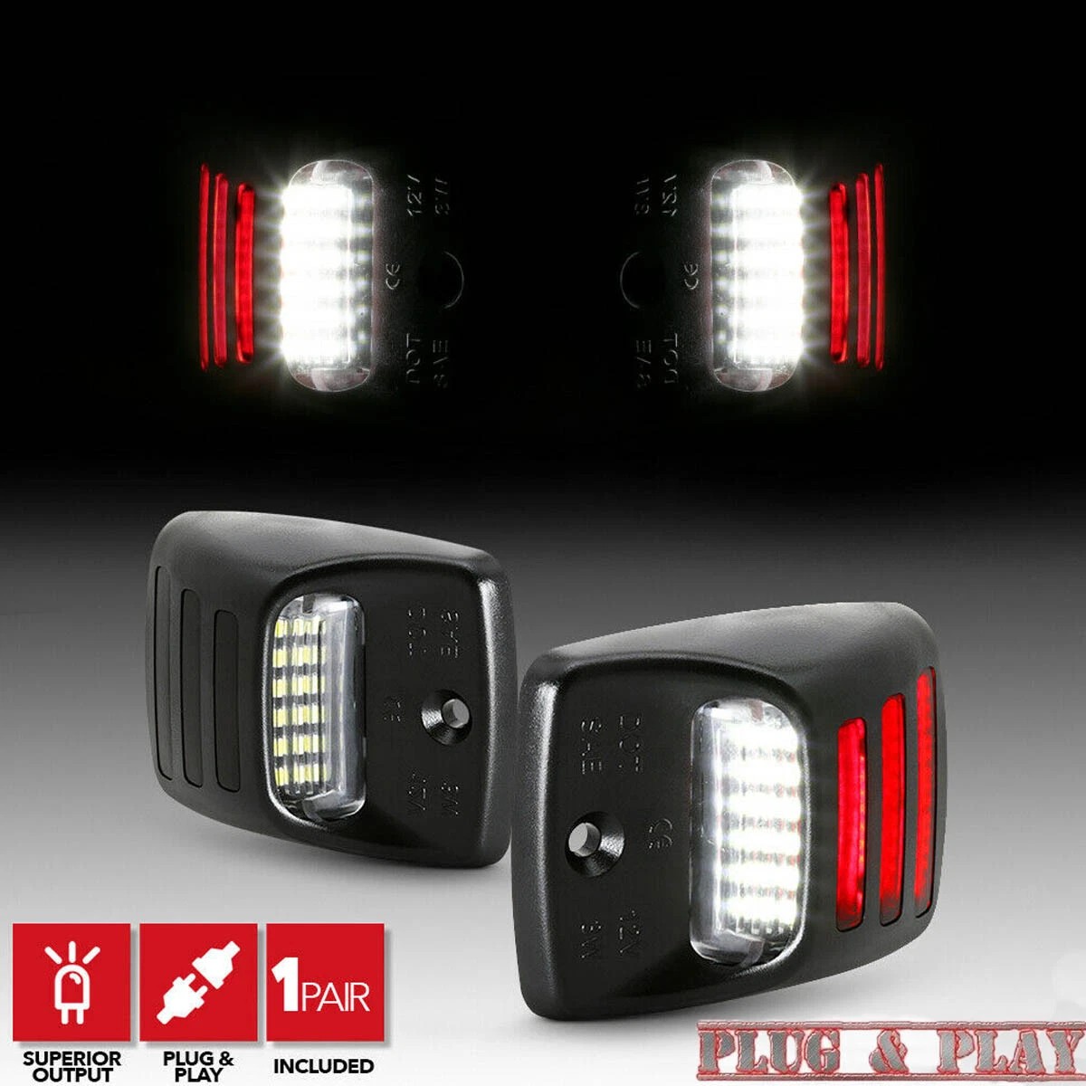Car LED License Plate Lights Tag Lamp For Toyota Tundra 2000-2013 Tacoma 2006-15