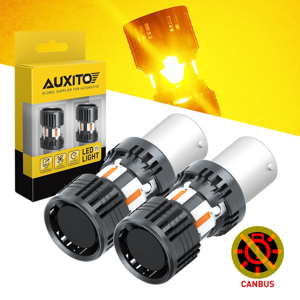 Auxito BAU15S Amber LED Super Bright Turn Signal No Hyperflash Bulb CANBUS Light