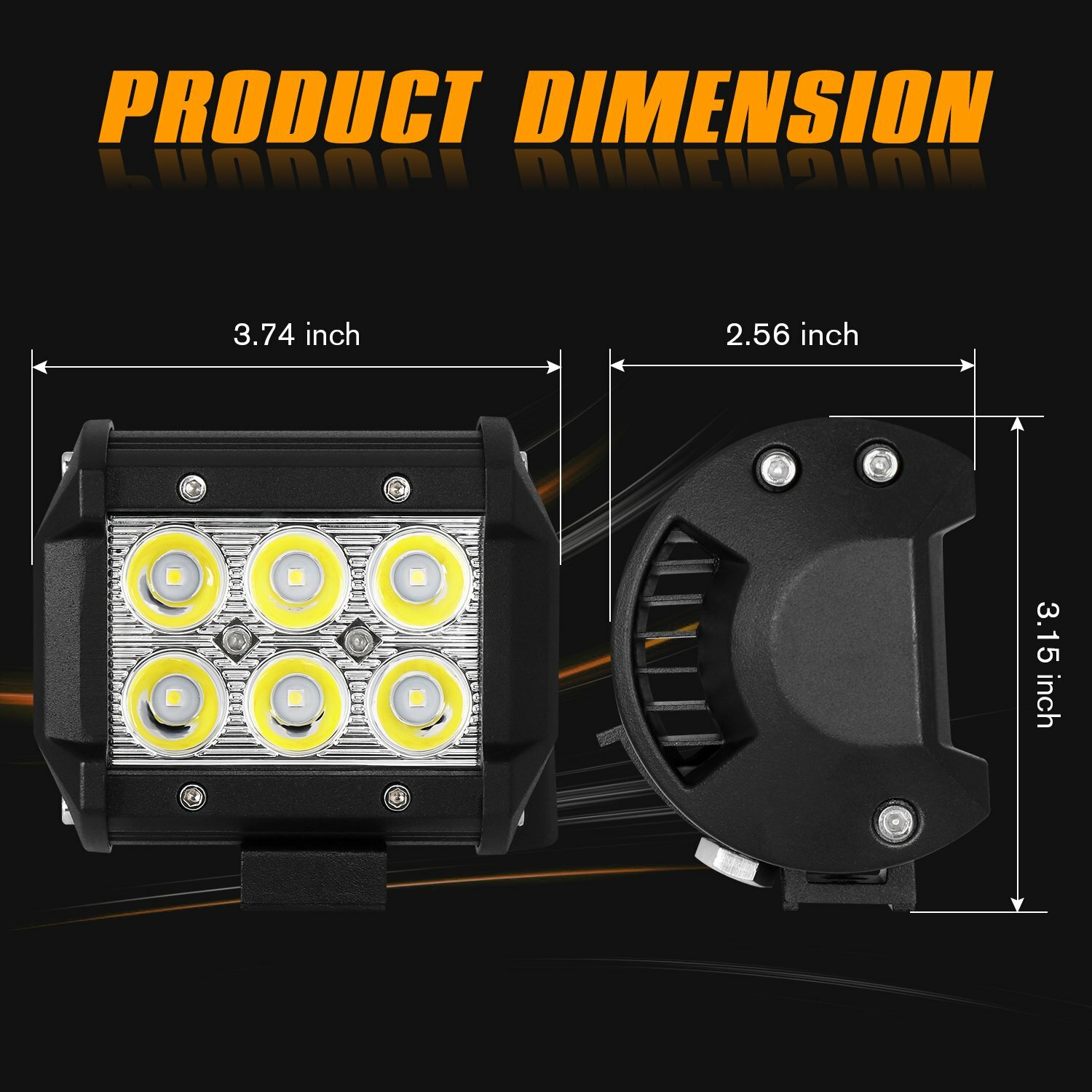 20“inch LED Light Bar Flood Combo Kit+4x 4“ Led Work lights For Offroad Pickup