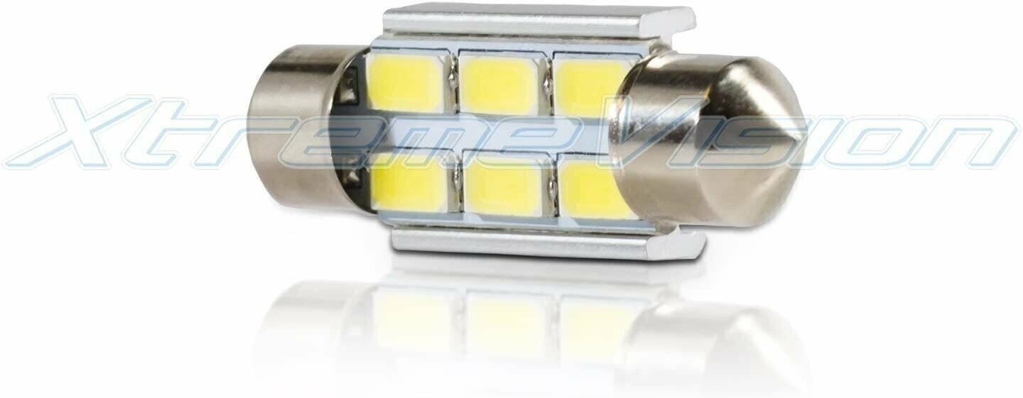 Xtremevision 36mm DE3423 DE3425 6411 6418 6SMD 5630 Cool White LED Bulbs (4PCS)