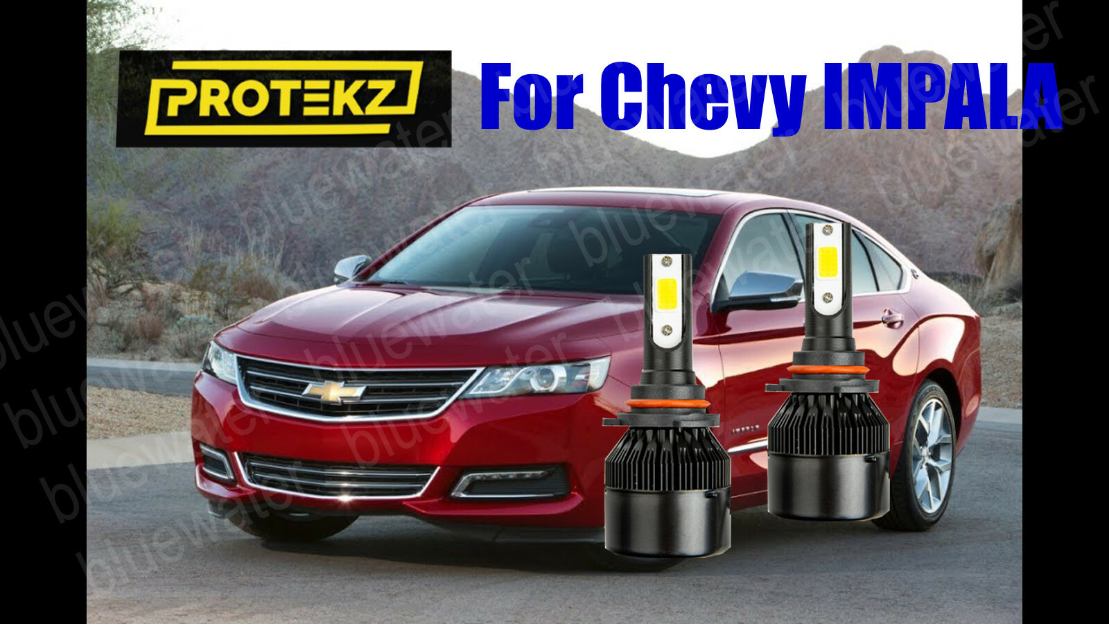 LED IMPALA 2014-2016 Headlight Kit 9012 HIR2 6000K White CREE Bulbs Hi/Low Beam