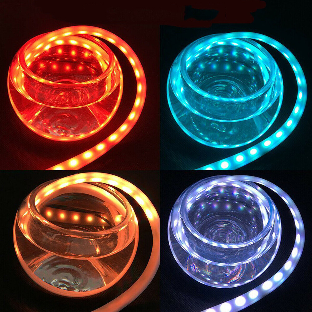 LED RGB Colorful Car Tail Lamp Flow Strip Brake Turn Signal Light Accessories