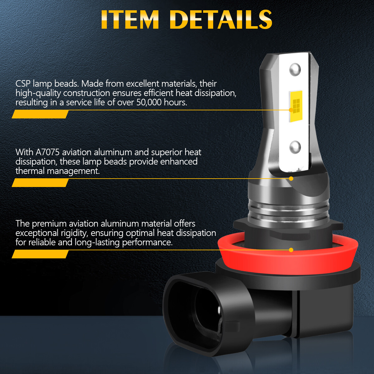 H7 H7 H11 Combo Mini LED Headlight High Low Beam fog Light 6000K Lamp Bulbs Kit