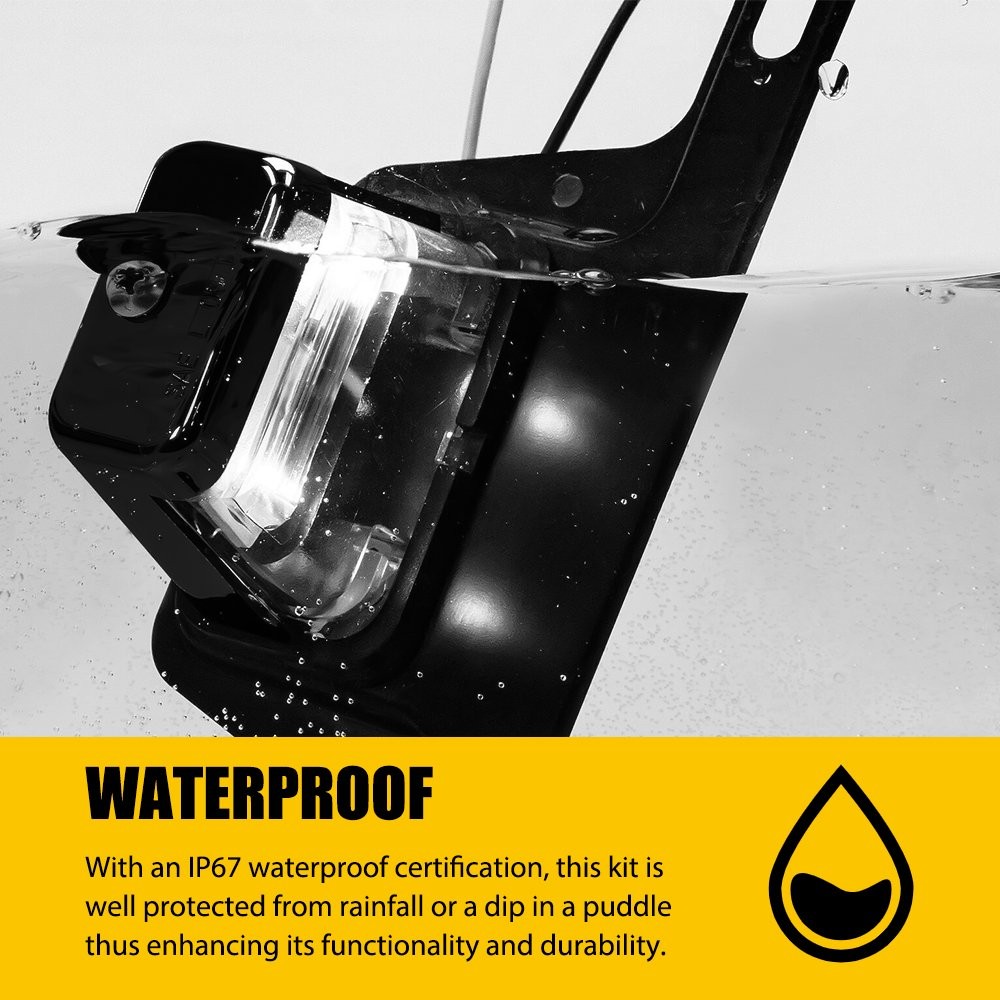 For Universal LED License Plate Light Tail Car Camper Trailer Truck Waterproof