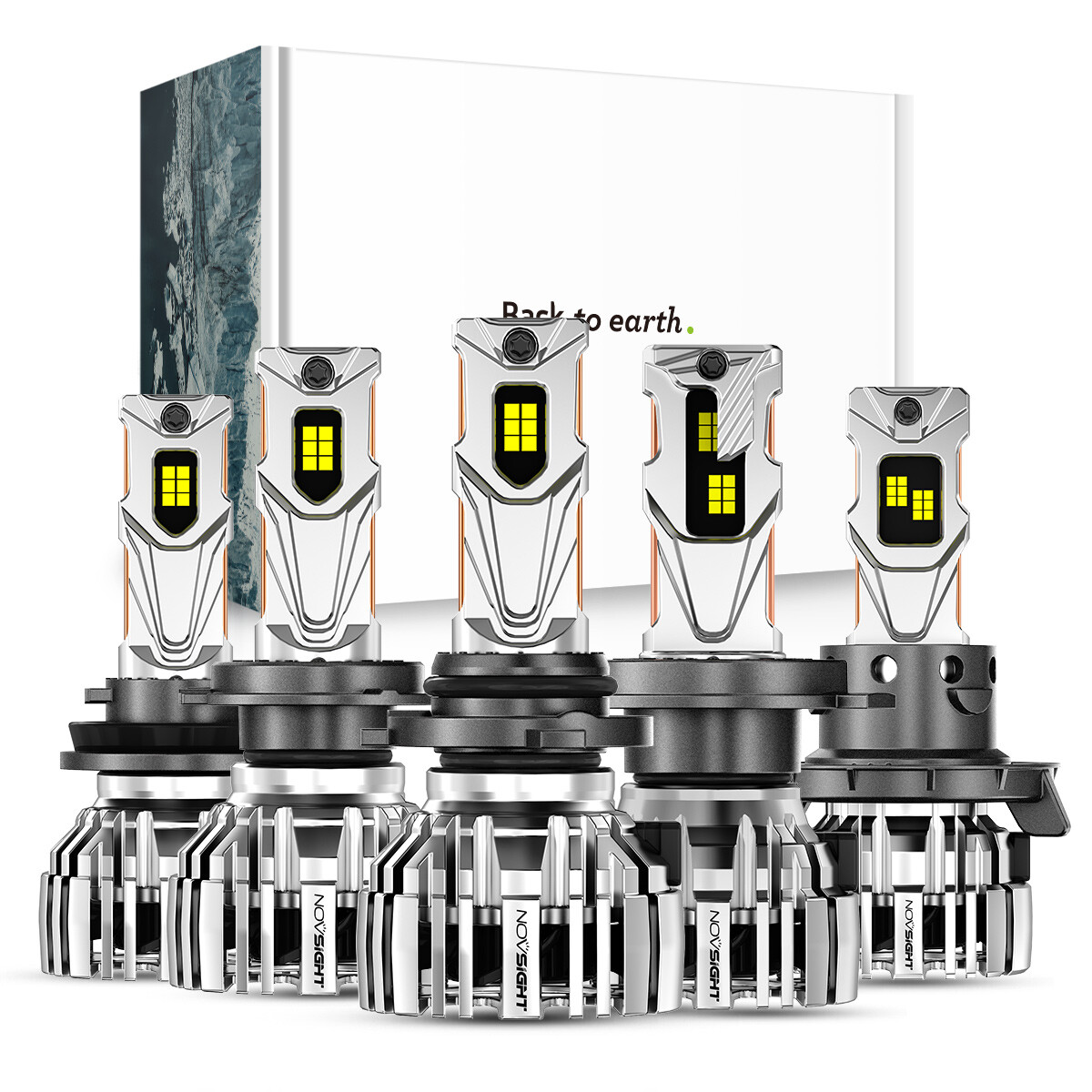 NOVSIGHT H4 H7 H11 H13 9005 9006 LED Headlight Bulb High Low Beam 6500K 32000LM
