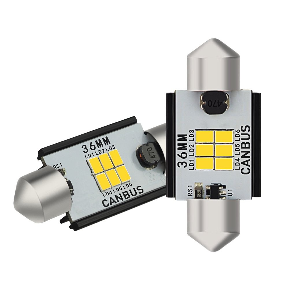 AUXITO C5W 36MM 6418 Festoon LED Plate License Tag Light Bulb Bright White 2/4x