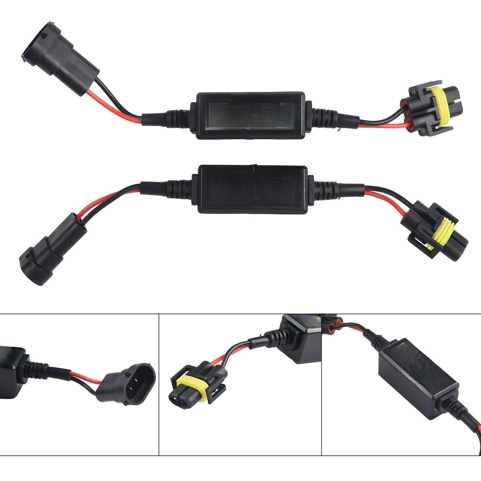 2Pcs Error Free LED Canbus Decoder For LED Car Headlight Bulb H8 H9 H11
