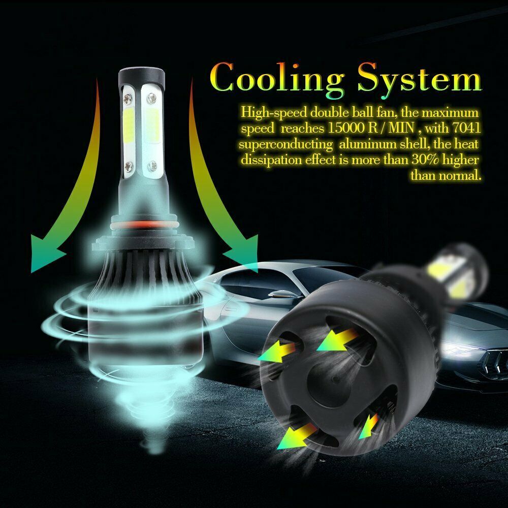 For 2019-2021 Silverado 1500 WT Custom Trail Boss White LED Headlight Bulbs X7