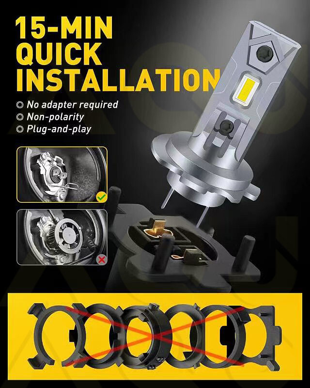 For Mercedes-Benz R350 2006-2009 4x 6000K LED Headlight Kit High &Low Beam Bulbs