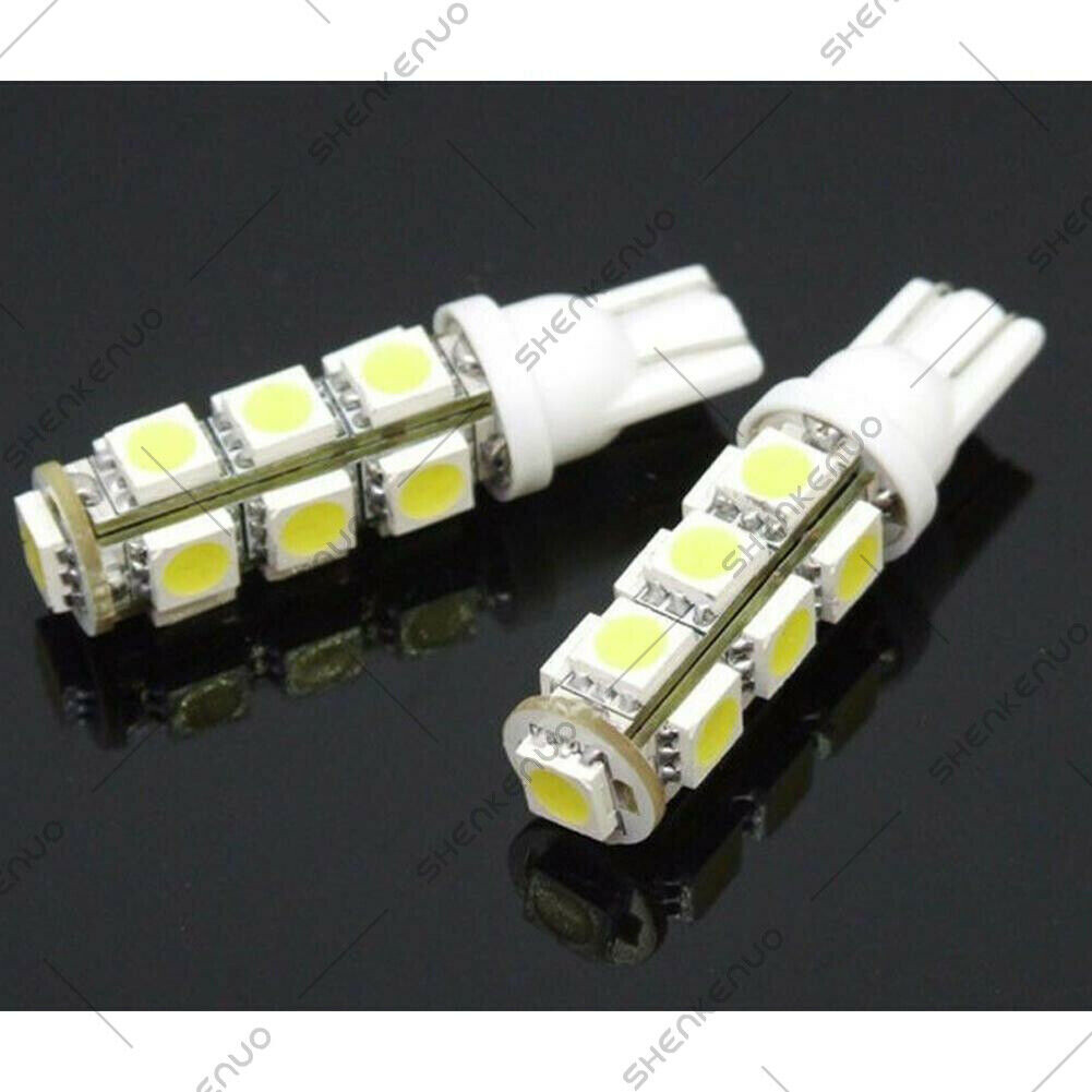 10PCS LED Landscape Light 13Led/smd Bulb 194 T10 T5 Wedge Base 12v Dc 1407ww BF