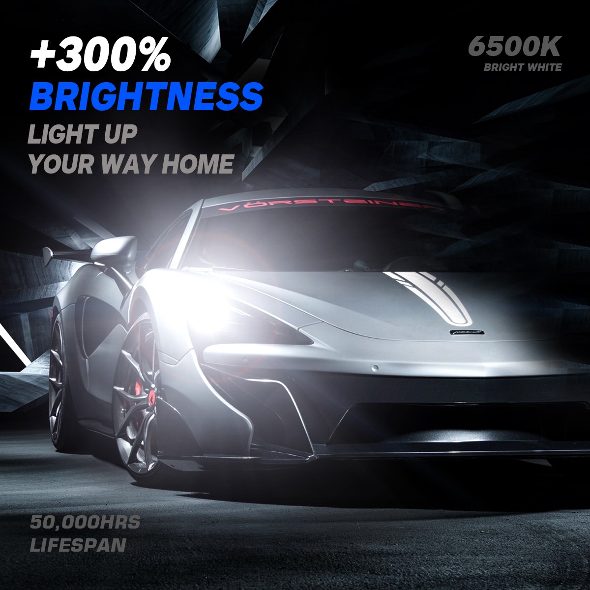 NOVSIGHT H11 H8 LED Headlights Bulbs Low Beam White Light Lamp 6500K 12000LM 55W