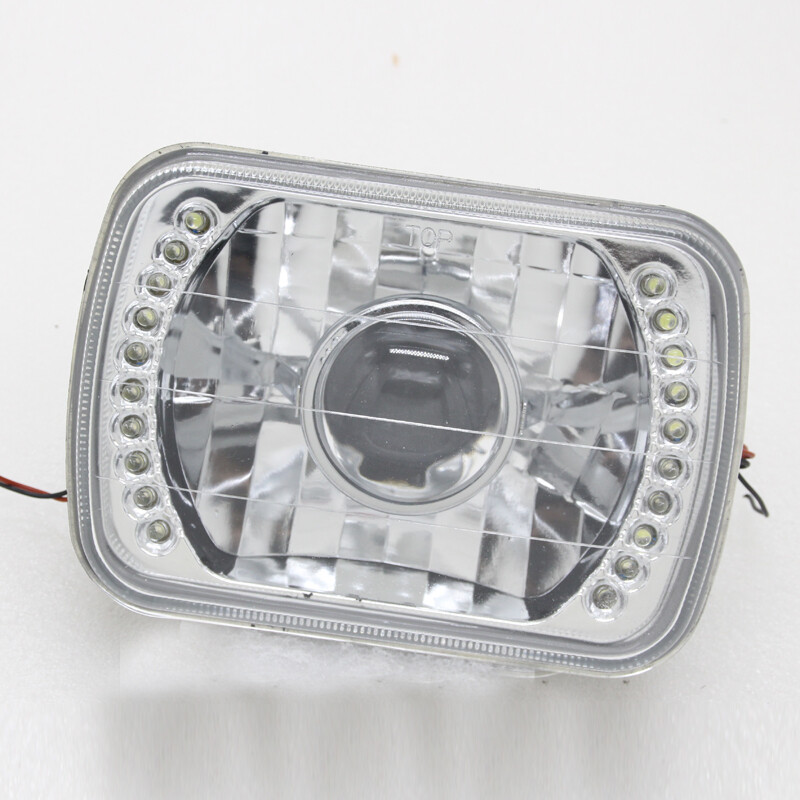 5×7″ 7×6″ LED Halo Headlight DOT For Jeep Wrangler YJ Cherokee XJ 1986-1995 Pair