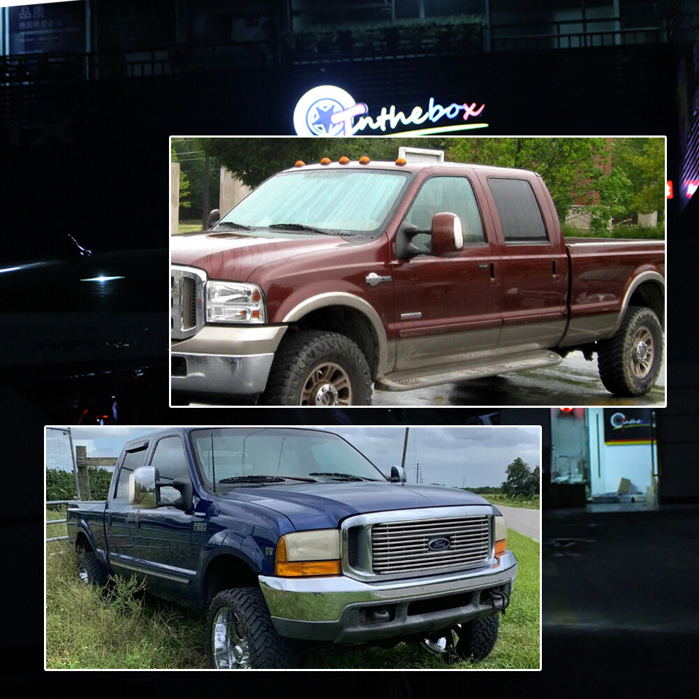 Smoke Lens White/Amber Switchback LED Side Mirror Lamps For 03-07 Ford F250 F350