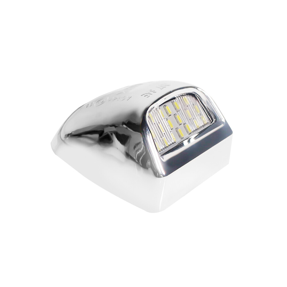 For GMC Sierra 1500 2500 3500 Chrome Silver Full White LED License Plate Lamps